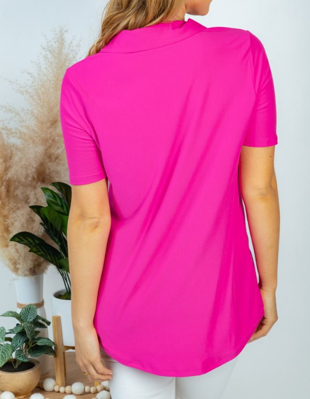 White Birch - Short Sleeve Button Up Top