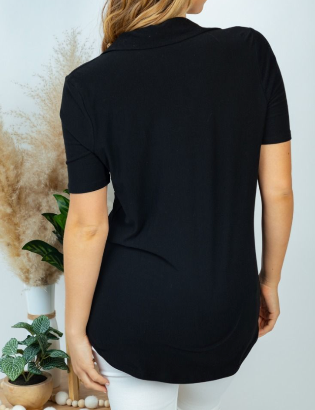 White Birch - Short Sleeve Button Up Top