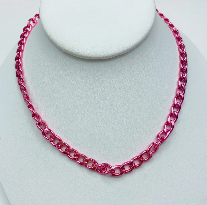 Ayla Metallic Choker Light Pink