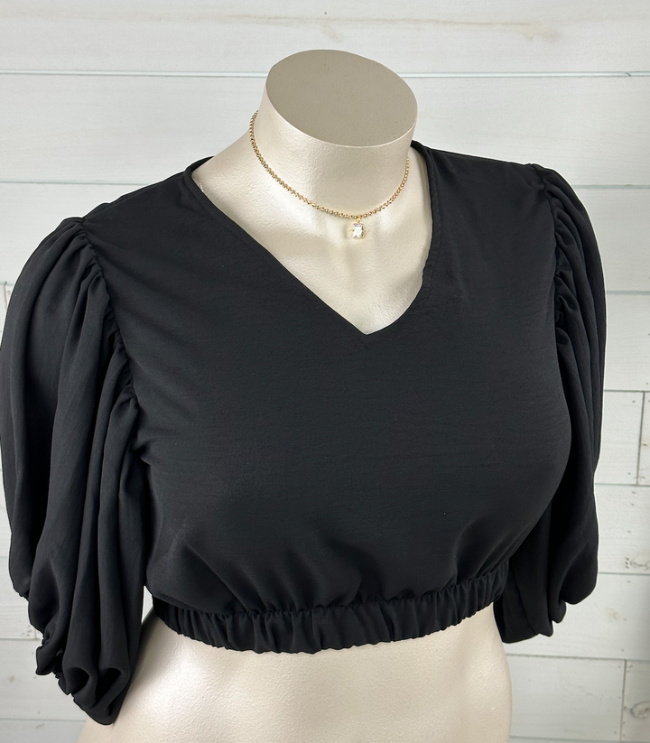 Spin - 3/4 Sleeve Ruffle Top