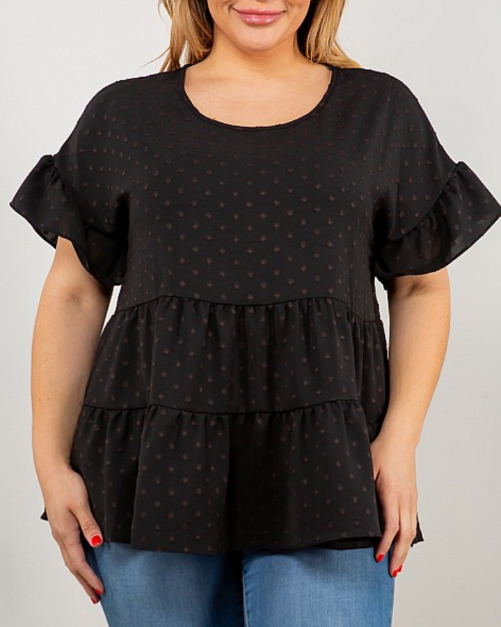 Spin - Polkadot Tier Ruffle Top