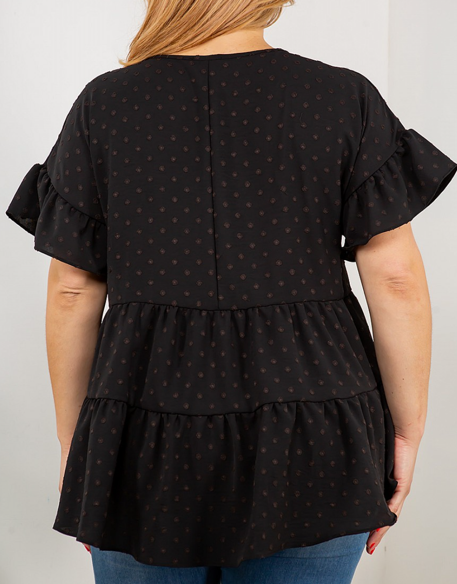 Spin - Polkadot Tier Ruffle Top