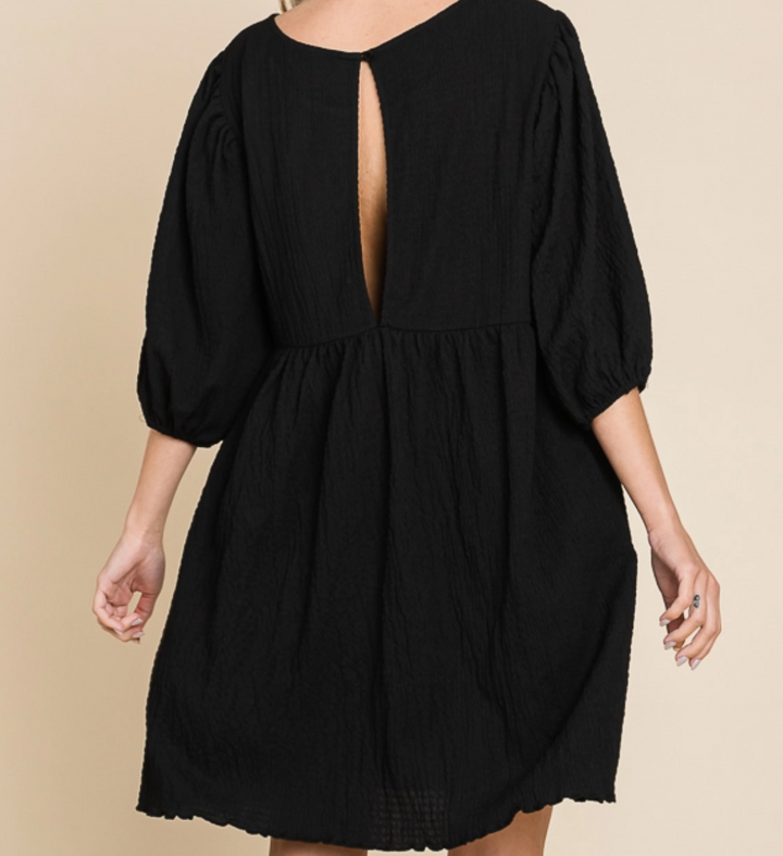 Culture Code - Puff Sleeve Baby Doll Dress