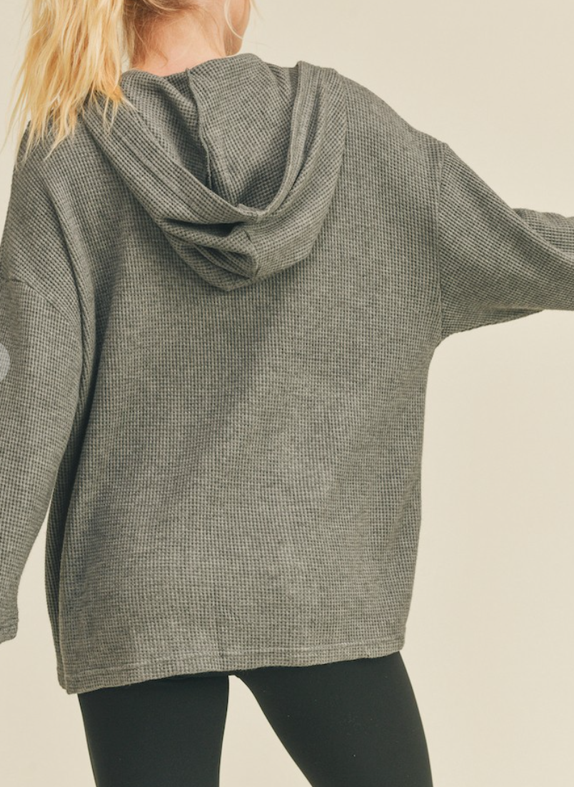 Kimberly - Soft Brushed Waffle Knit Oversized Pullover