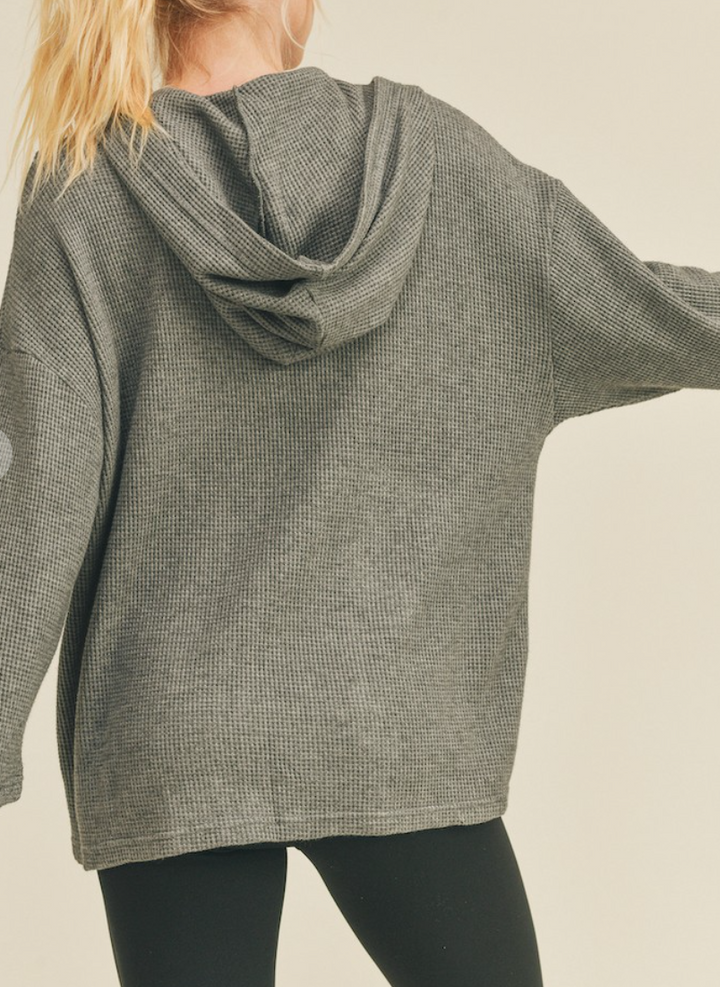 Kimberly - Soft Brushed Waffle Knit Oversized Pullover