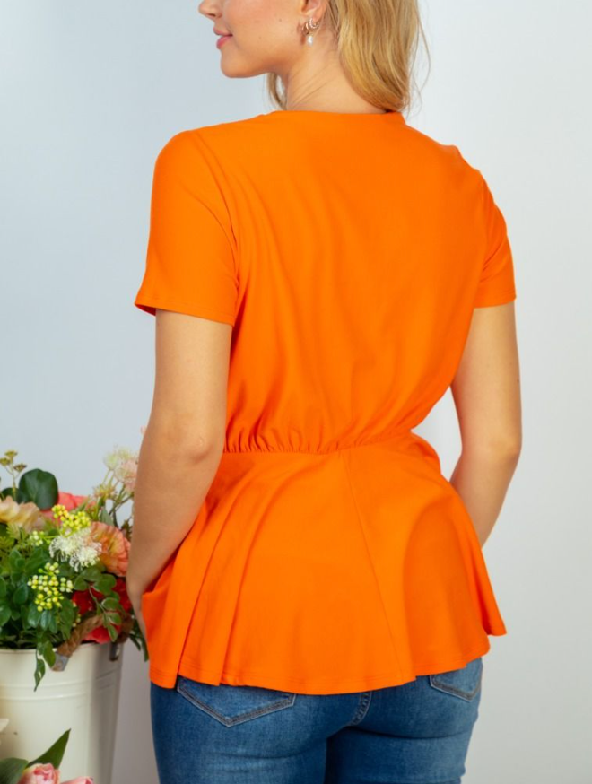 White Birch - Peplum V Neck