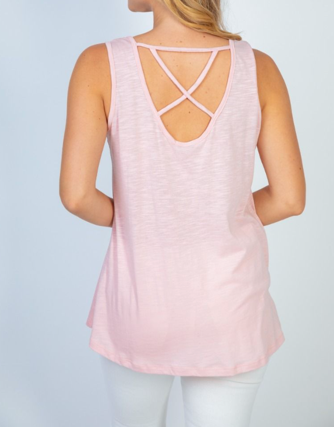 White Birch - Blush Scoop Neck Tank