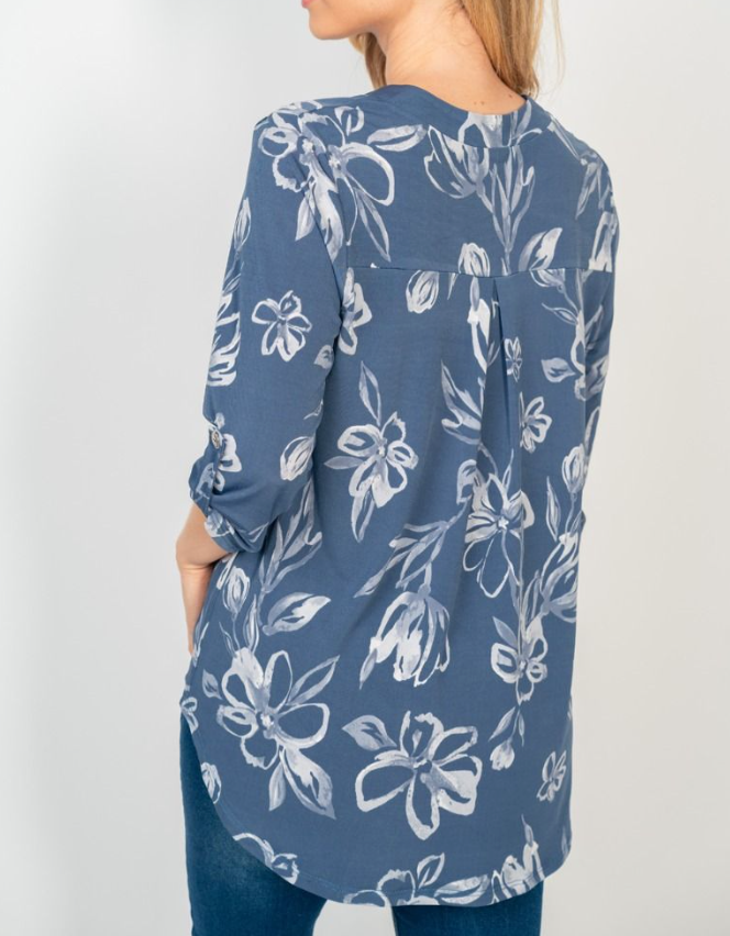White Birch - Floral Print Gabby Top