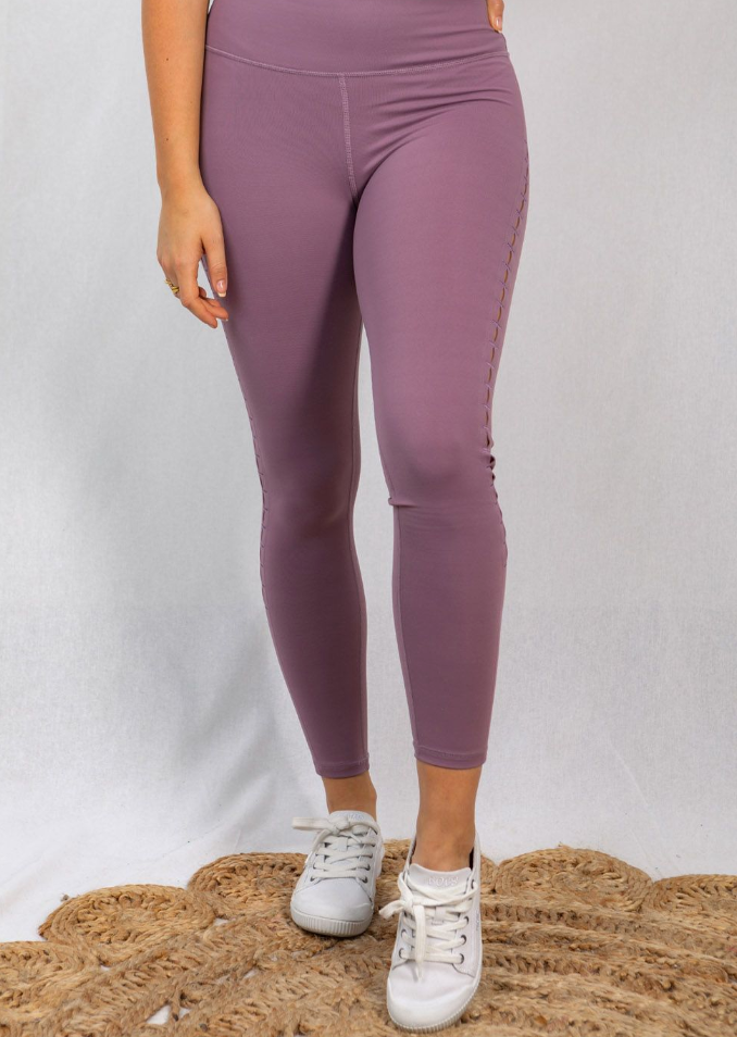 White Birch - Yoga Leggings with Side Stitch