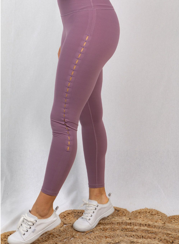 White Birch - Yoga Leggings with Side Stitch