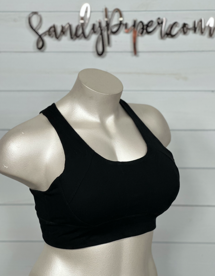 White Birch - Black Bralette