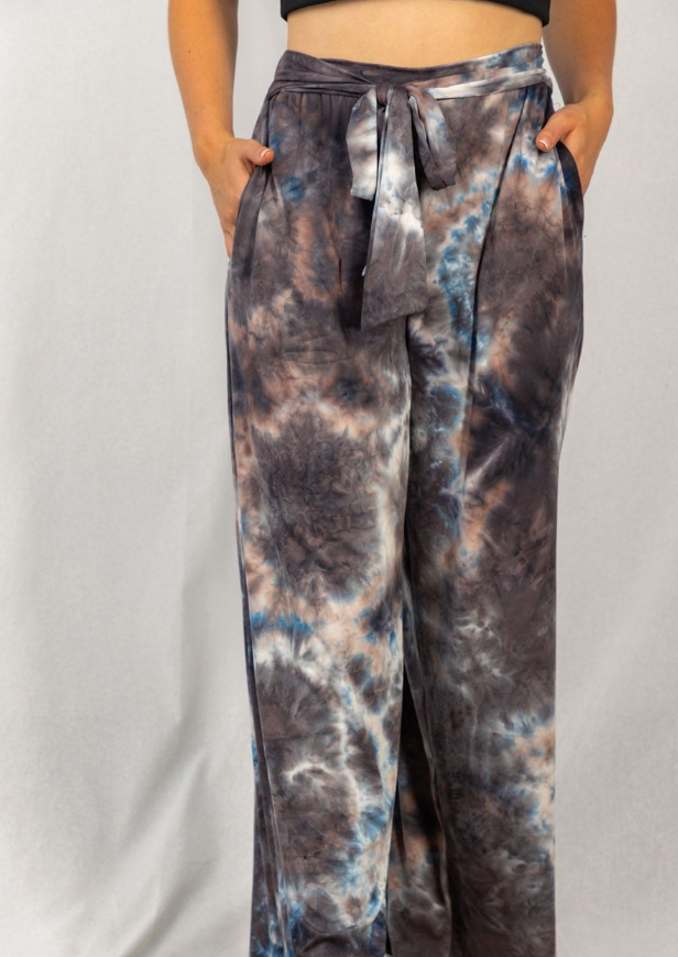 White Birch - High Waist Tie Dye Palazzo Pant