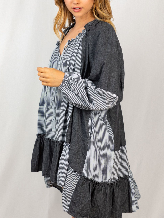 White Birch - Oversized Striped Dress