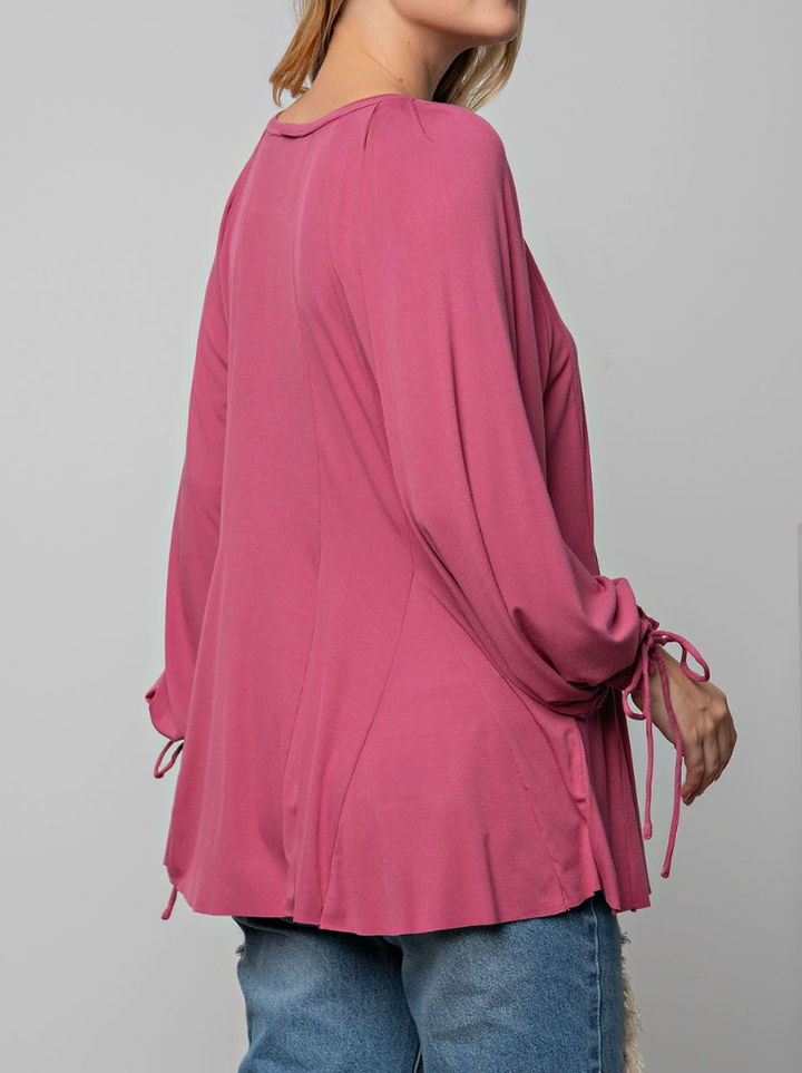 Easel - LOOSE FIT HENLEY SWING TUNIC