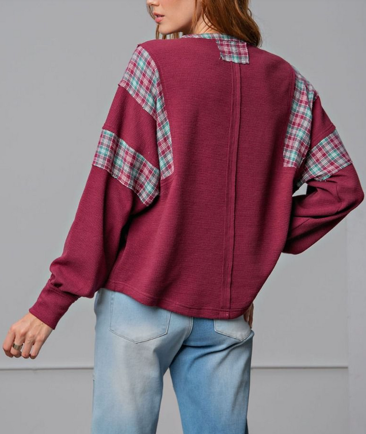 Easel - THERMAL HENLEY TOP