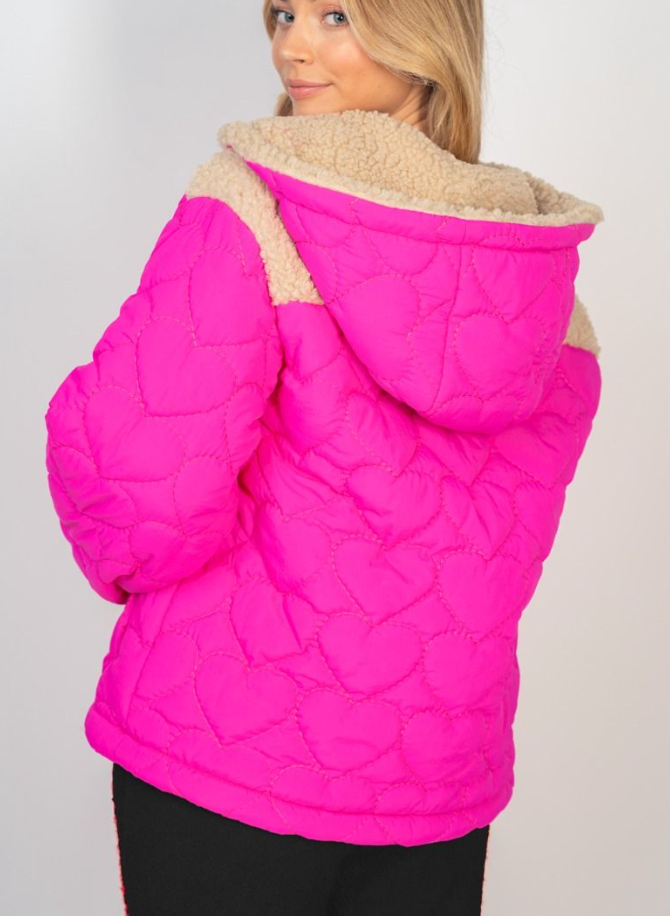 White Birch - Quilted Jacket w/Hood & Sherpa Contrast