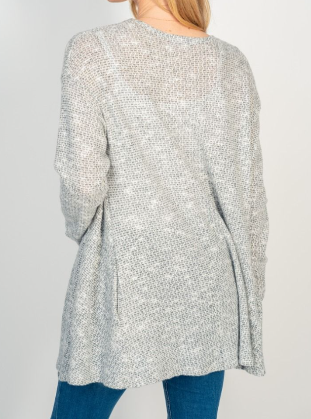 White Birch - Brushed Sweater Knit Cardigan