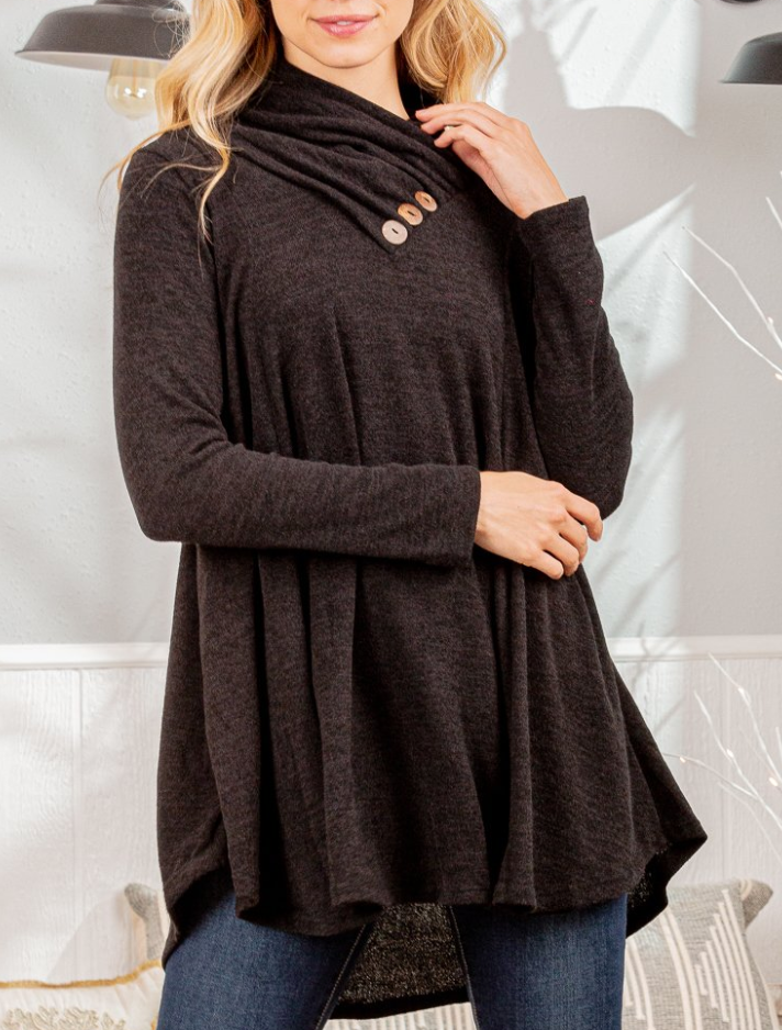 Heimish - Long Sleeve Cowl Neck