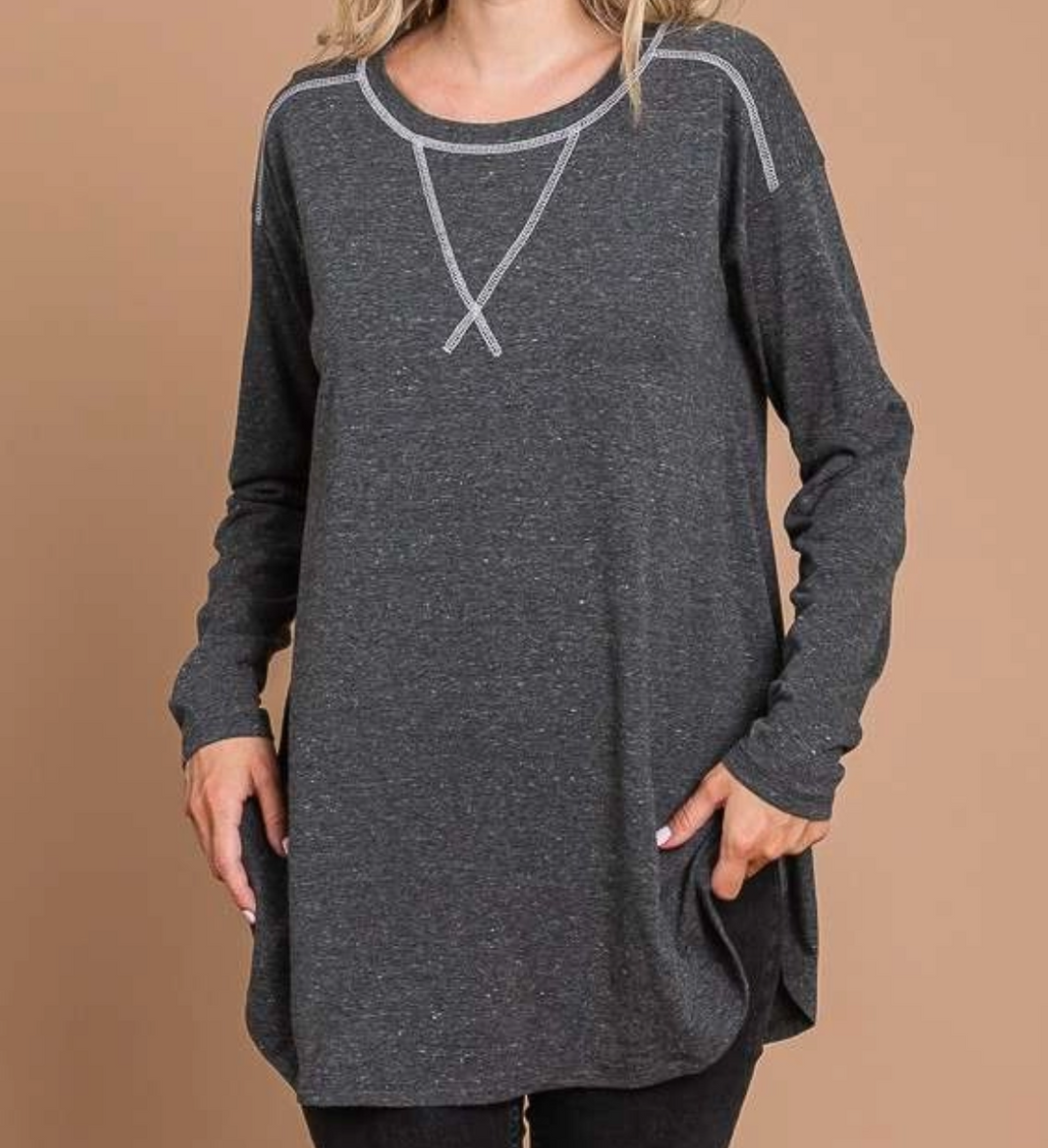 Culture Code - High and Low Hemline Tunic Top