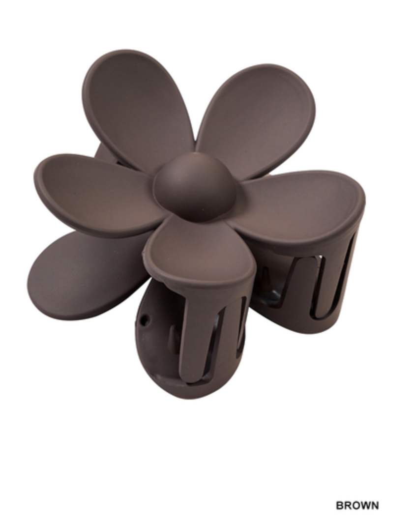 Matte Flower Hair Claw Clip