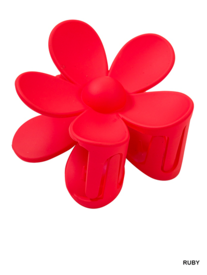 Matte Flower Hair Claw Clip