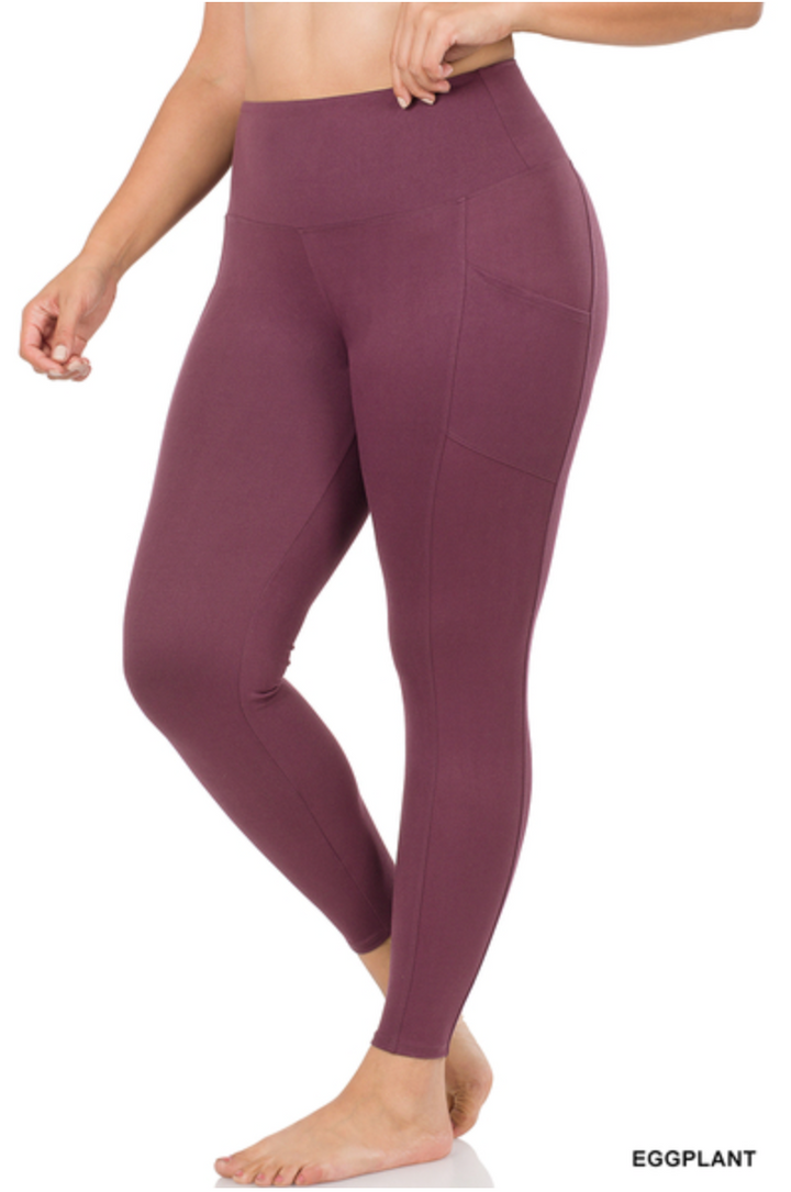 Zenana - BRUSHED MICROFIBER FULL LENGTH LEGGINGS w/POCKET