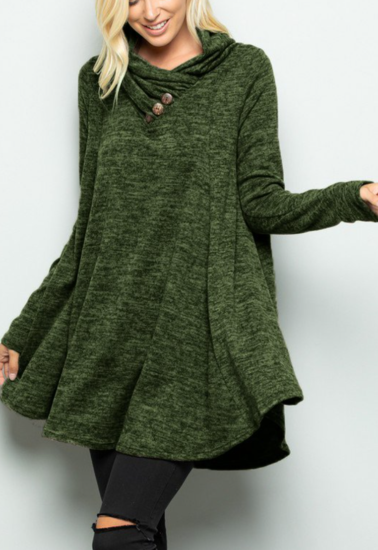 Heimish - Long Sleeve Cowl Neck