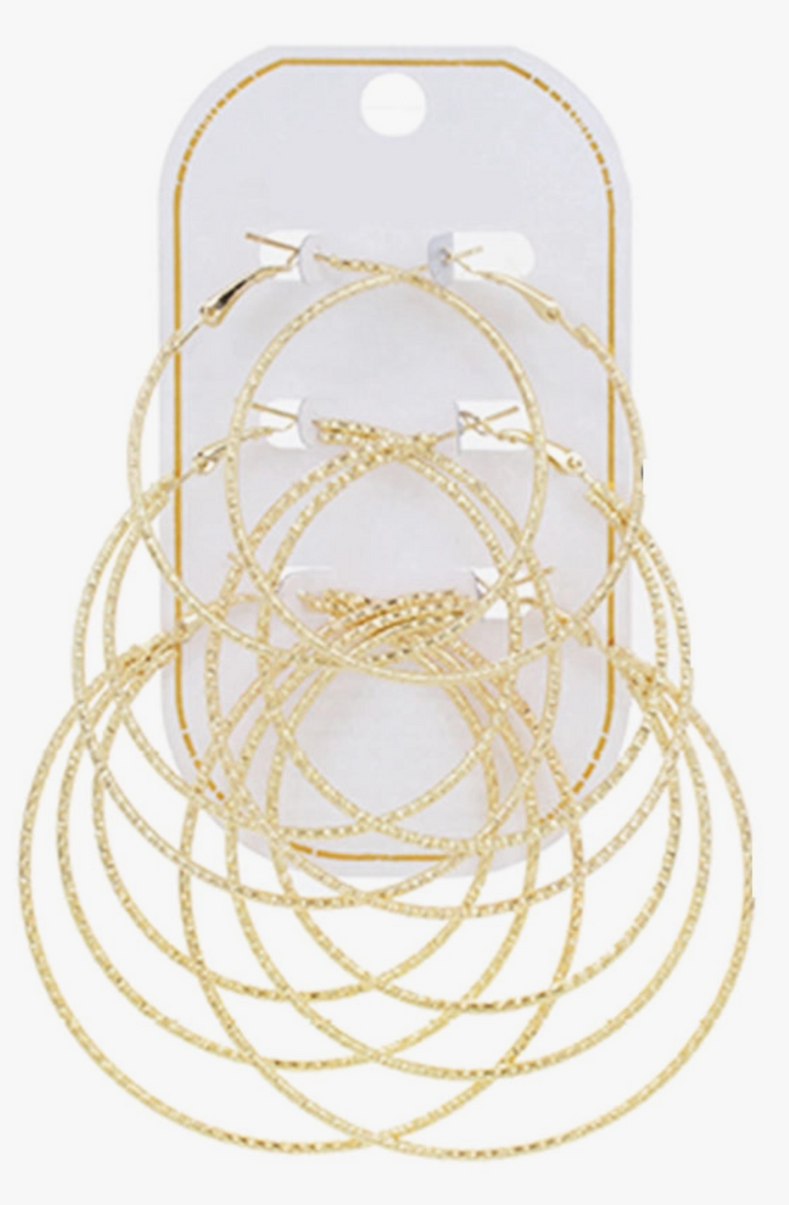 Hoop Earring Set (3 pairs)