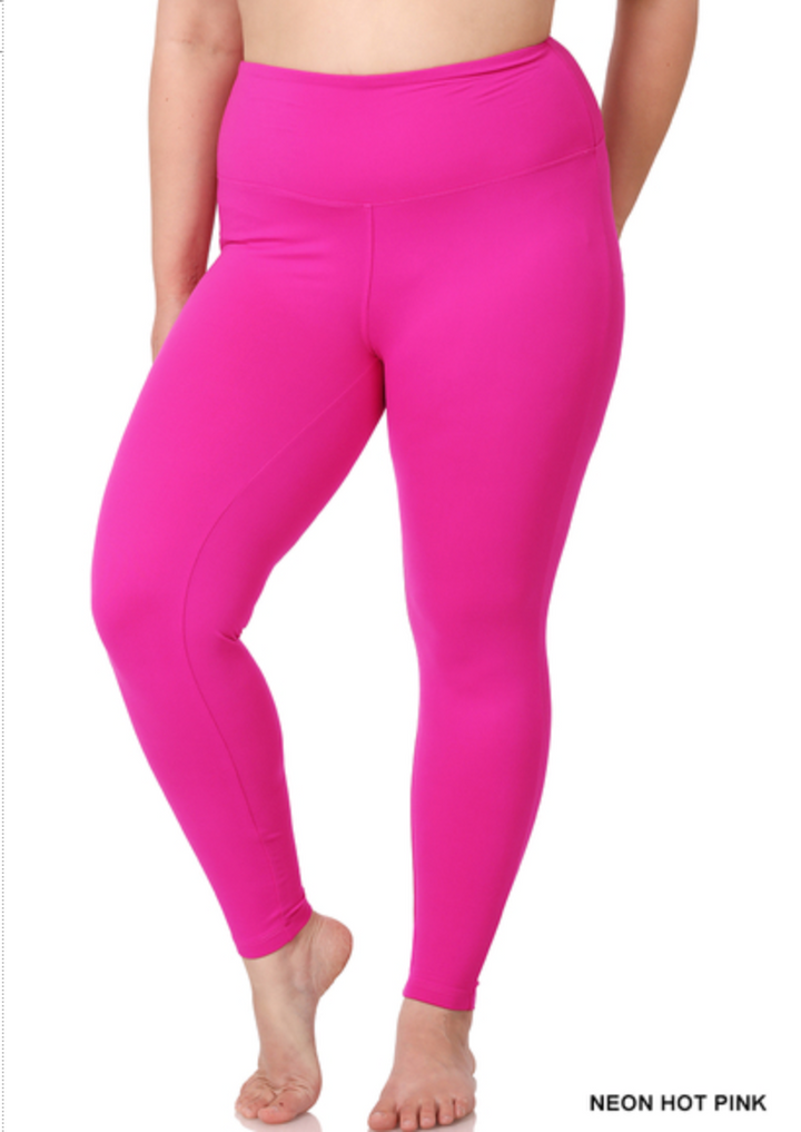 Zenana - PREMIUM MICROFIBER WIDE WAISTBAND LEGGINGS