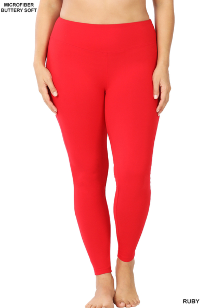 Zenana - PREMIUM MICROFIBER WIDE WAISTBAND LEGGINGS