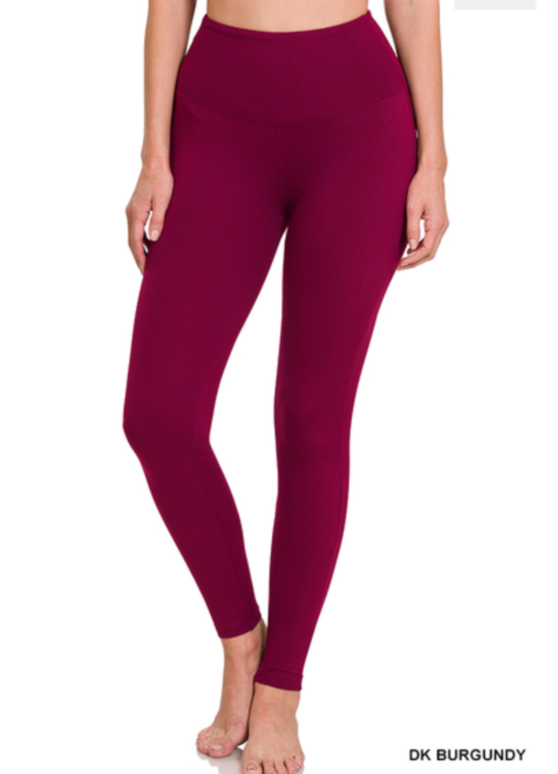 Zenana - PREMIUM MICROFIBER WIDE WAISTBAND LEGGINGS