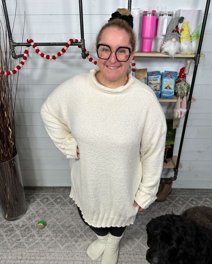 White Birch - Chenille Turtleneck Sweater