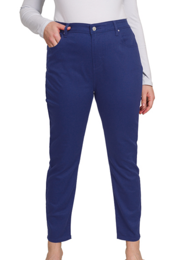Zenana - HIGH-RISE SKINNY COLOR DENIM PANTS