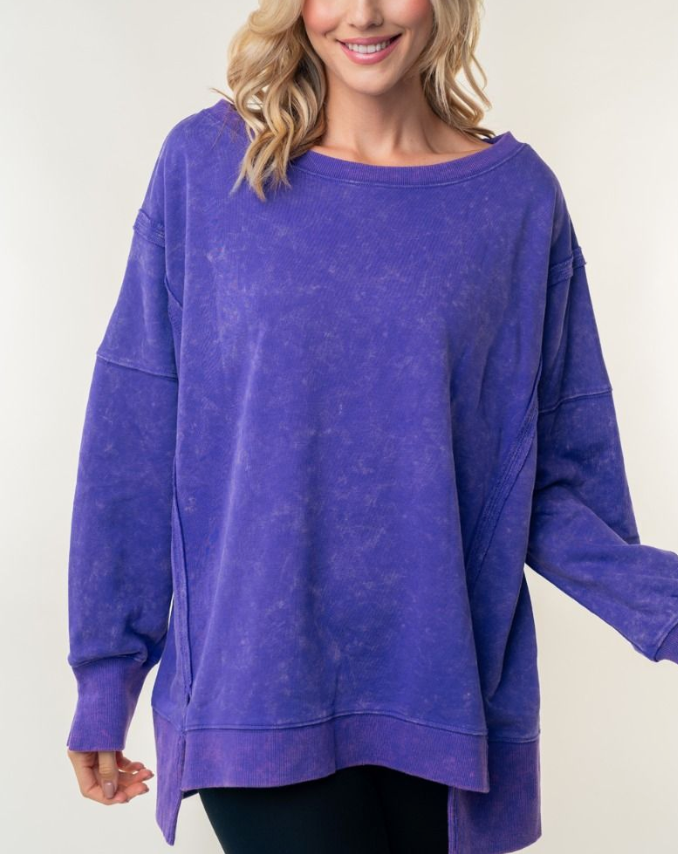 White Birch  - Oversized Lightweight Sweatshirt