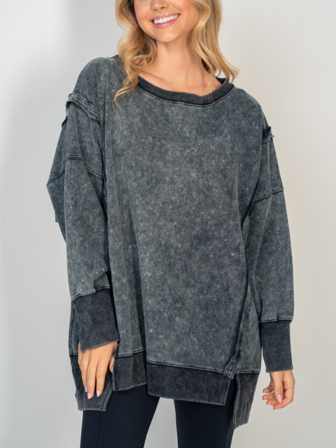 White Birch  - Oversized Lightweight Sweatshirt