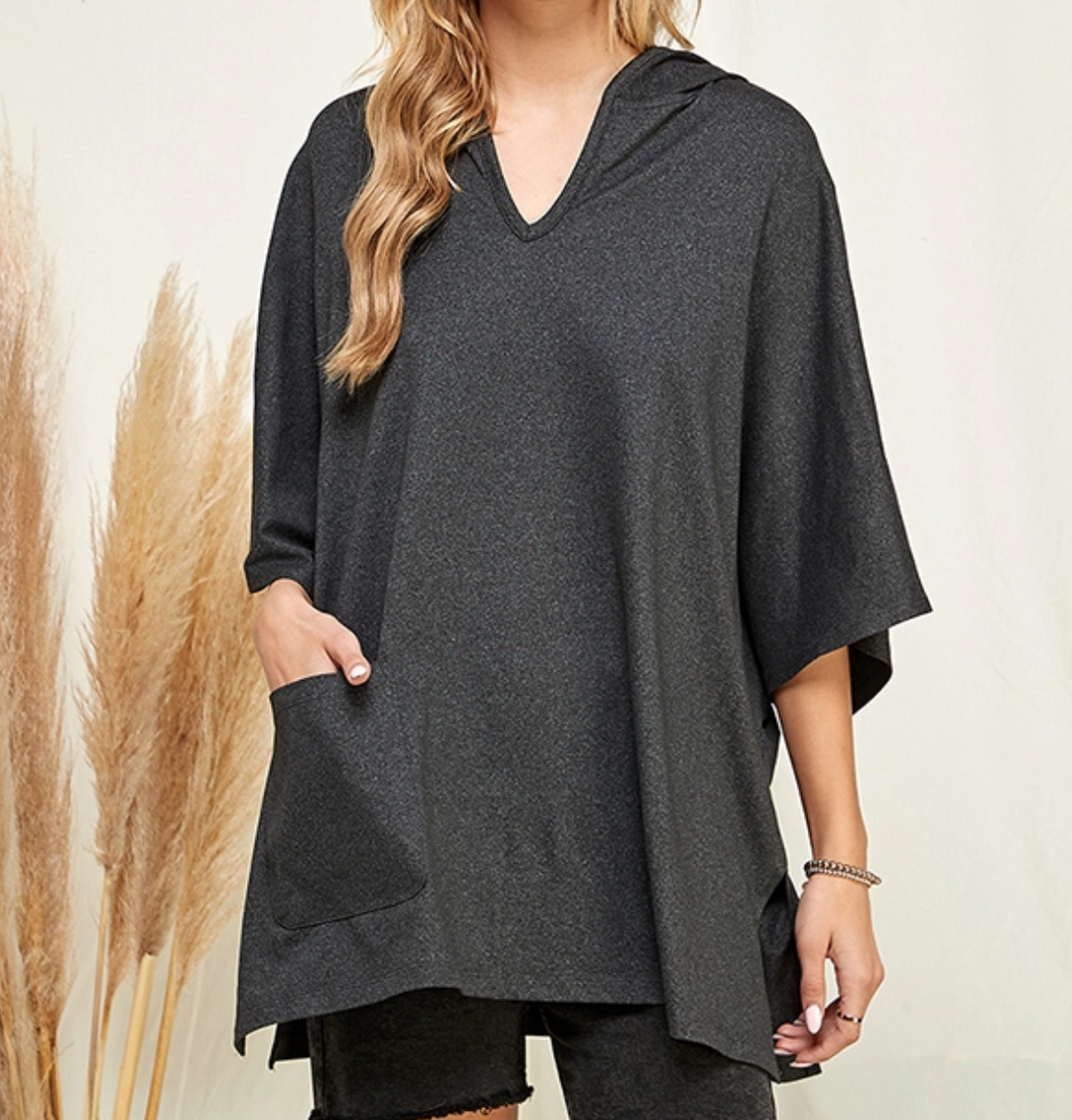Culture Code - Hoodie Poncho Top