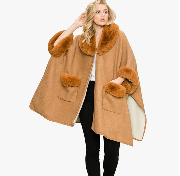 Camel Fur Poncho