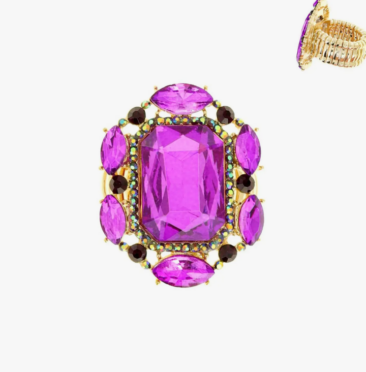 Victorian Style Rhinestone Stretch Ring