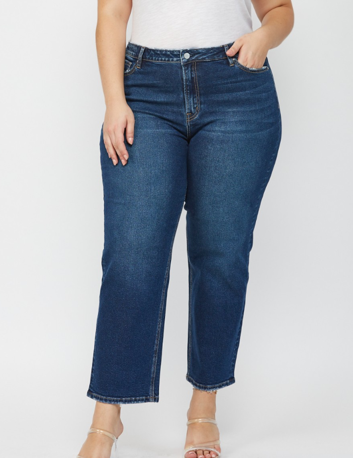 Mica - SUPER HIGH WEDGE STRAIGHT LEG DENIM