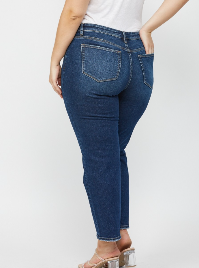 Mica - SUPER HIGH WEDGE STRAIGHT LEG DENIM