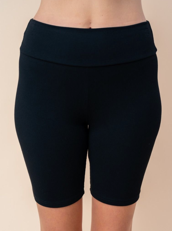 White Birch - Ribbed Biker Shorts
