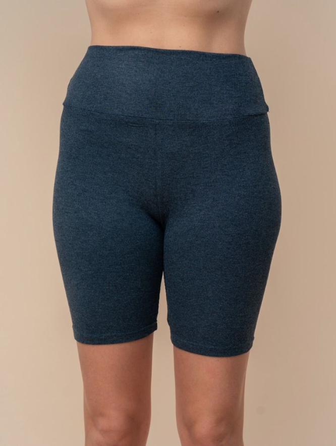 White Birch - Ribbed Biker Shorts