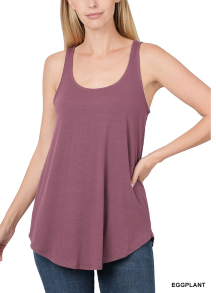 Zenana - Relaxed Round Neck Tank Top