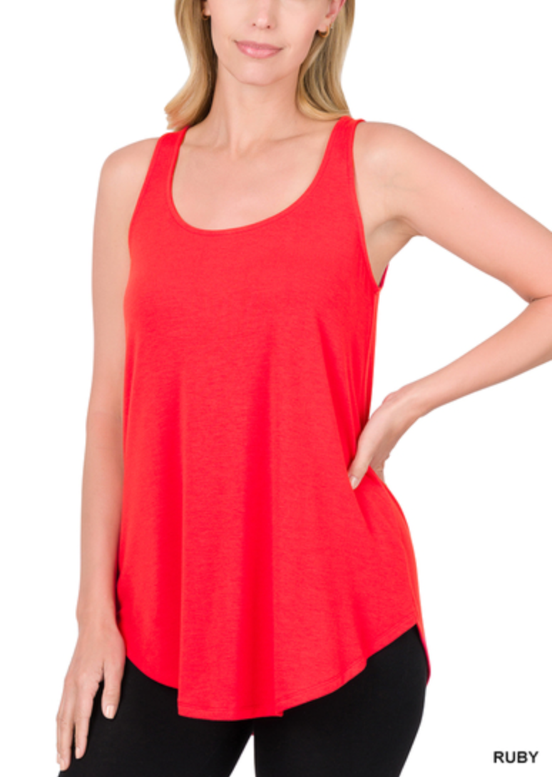 Zenana - Relaxed Round Neck Tank Top