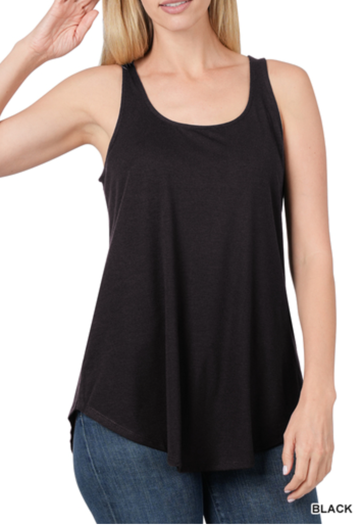 Zenana - Relaxed Round Neck Tank Top