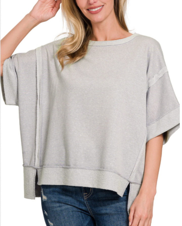 Zenana - Short Sleeve Drop Shoulder Top