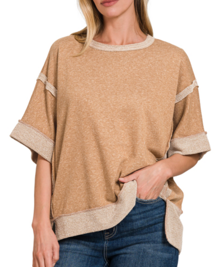 Zenana - Short Sleeve Drop Shoulder Top
