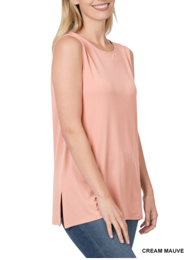 Zenana - Side Slit Tank Top (part 2)