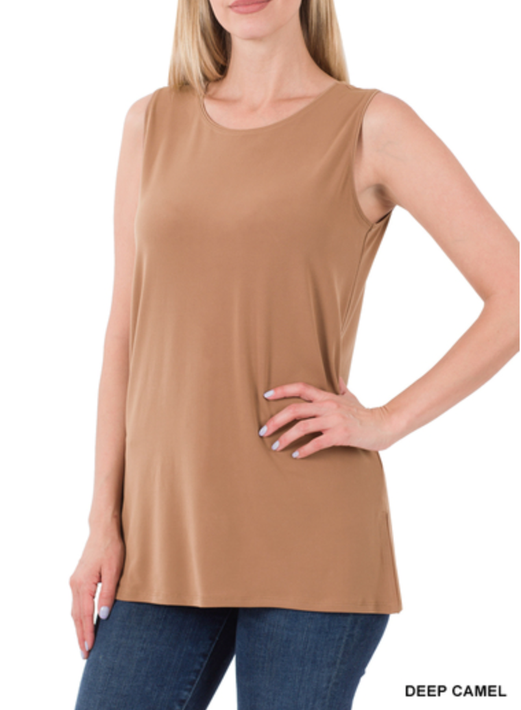 Zenana - Side Slit Tank Top (part 2)