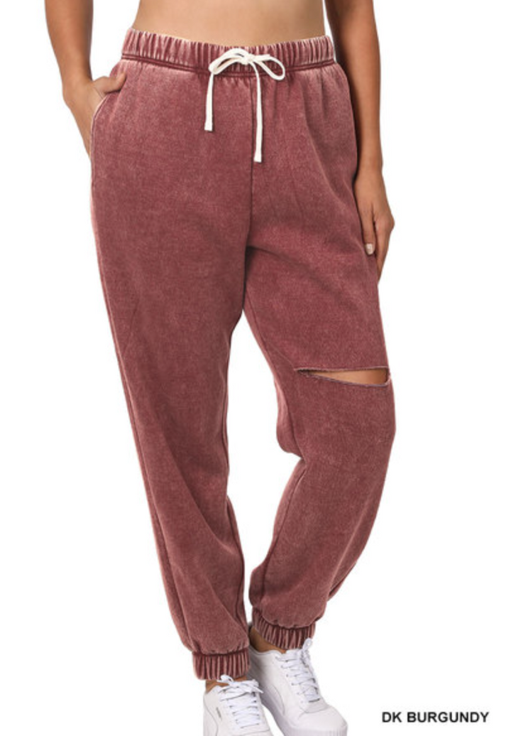 Zenana - Acid Wash Joggers